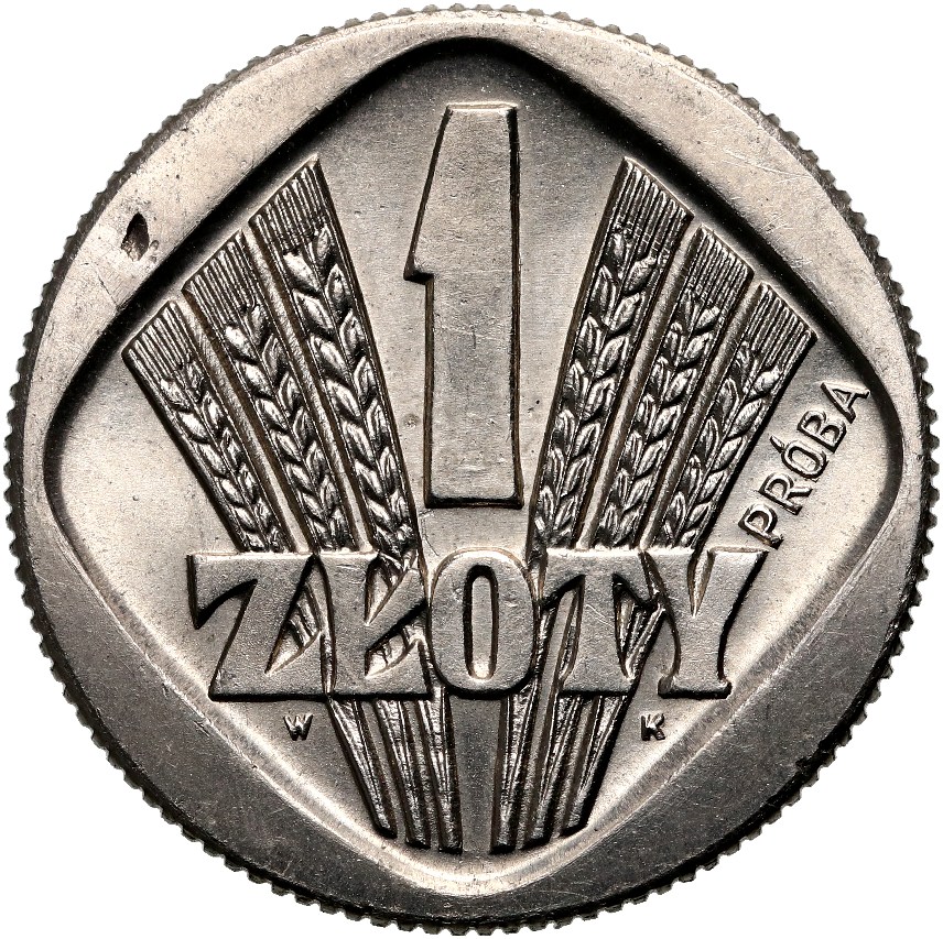 PRL, 1 złoty 1958, Kłosy, Nikiel