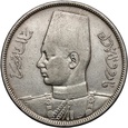 B586. Egipt, Faruk I, 10 piastrów 1939 (1358 AH)