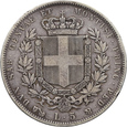 Włochy, 5 Lirów, 1850, Wiktor Emanuel II