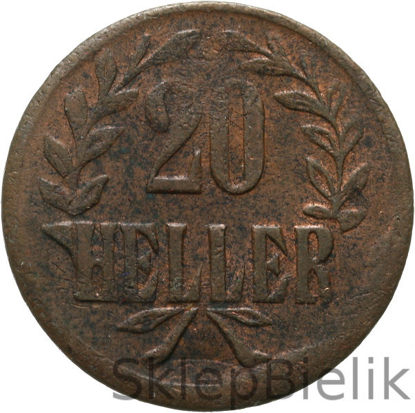 NIEMIECKA AFRYKA WSCHODNIA - 20 HELLER - 1916