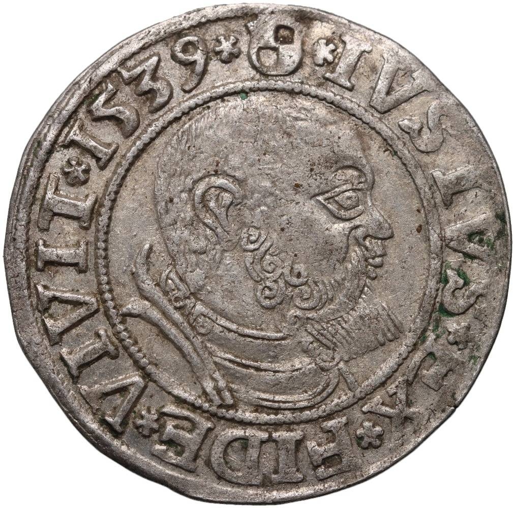 B70. Polska, Prusy Książęce, Albrecht Hohenzollern, grosz 1539
