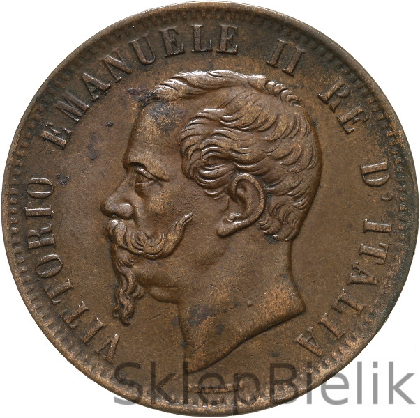 WŁOCHY - 10 CENTESIMI - 1866 T - WIKTOR EMANUEL II