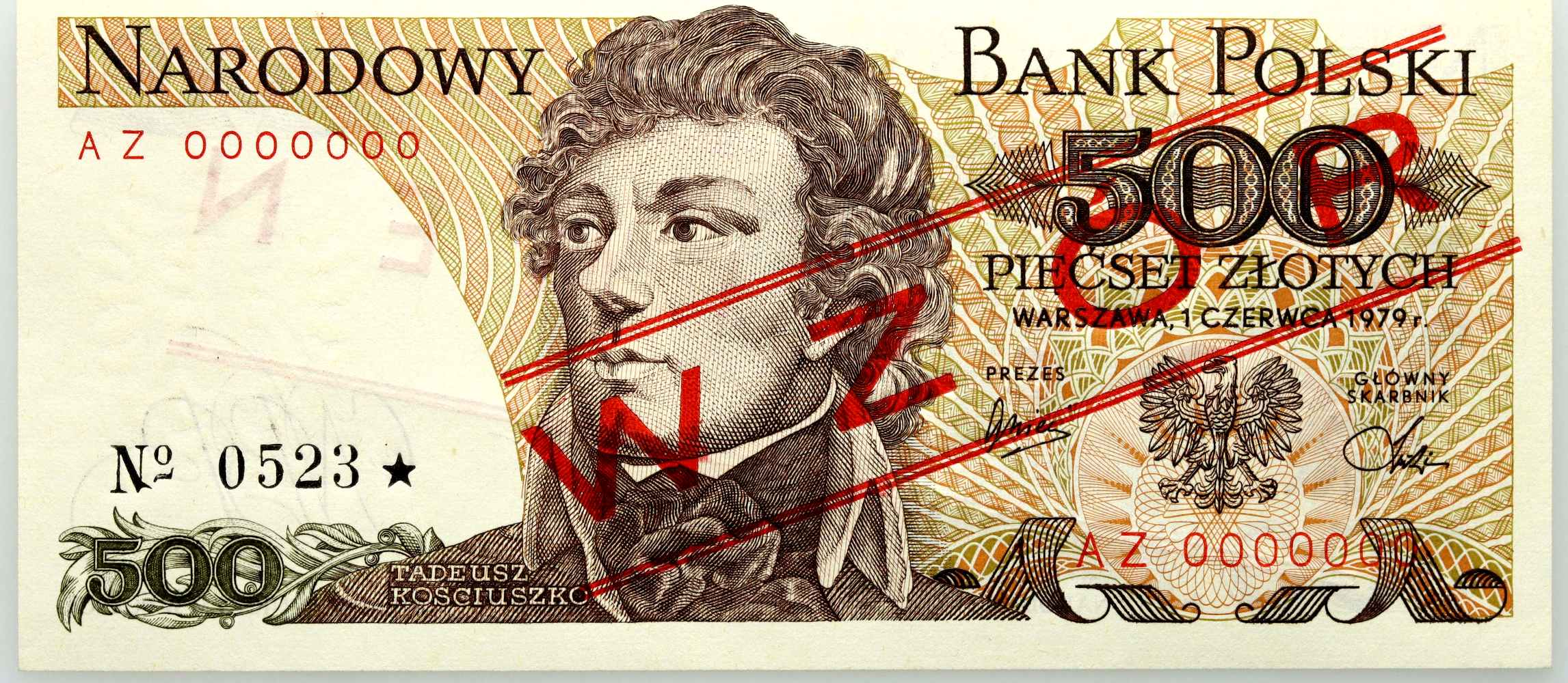 PRL, 500 złotych 1.06.1979, WZÓR, No. 0523, seria AZ
