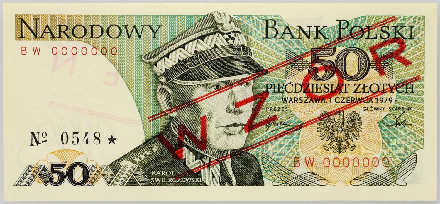 PRL, 50 złotych 01.06.1979 WZÓR, No. 0548, seria BW