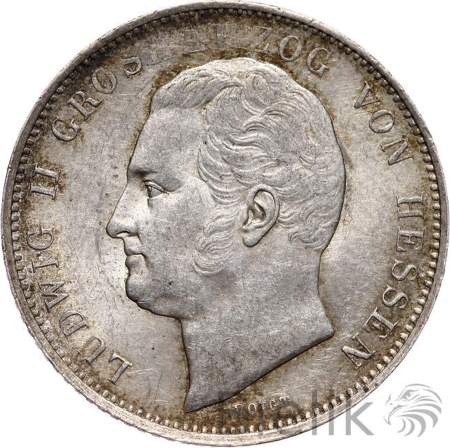 Niemcy, Hesja, Ludwik II, 1/2 guldena 1843 [M]