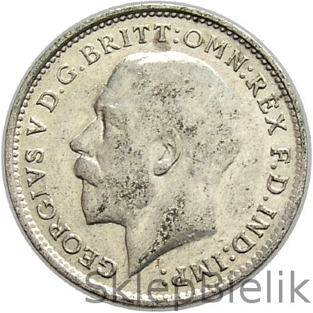 3 PENCE - 1918 - JERZY V - WIELKA BRYTANIA