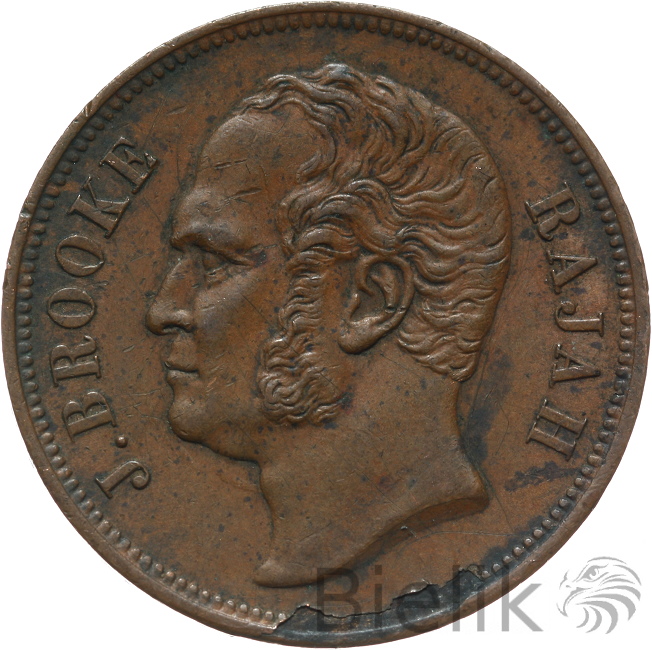 Sarawak - Malezja, 1 cent, 1863, C. Brooke Rajah