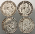 B838. Niemcy, Prusy, Wilhelm I, 4x 2 marki 1876 A, B Berlin, Hannower