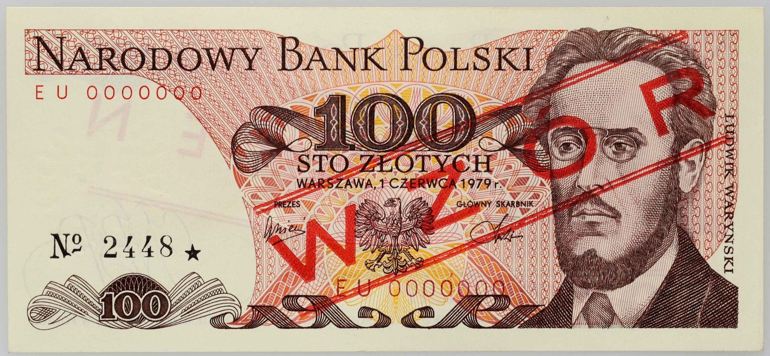 PRL, 100 złotych 01.06.1979 WZÓR, No. 2448, seria EU 