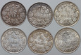 B809. Niemcy, zestaw 6x  1/2 marki 1914-1917 A, Berlin