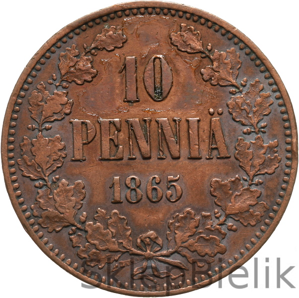 FINLANDIA - 10 PENNIA - 1865