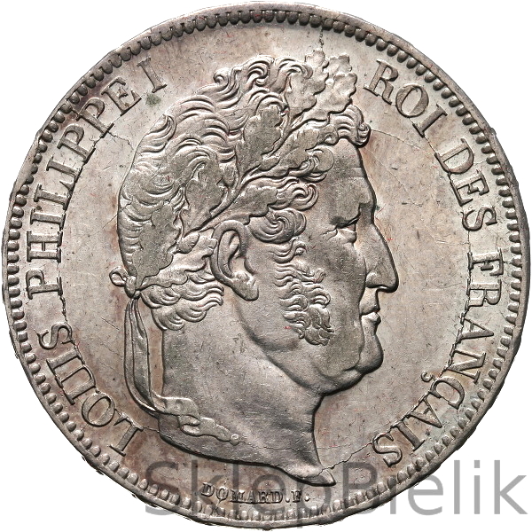 Francja, Ludwik Filip, 5 franków, 1838 MA, Marsylia [M]