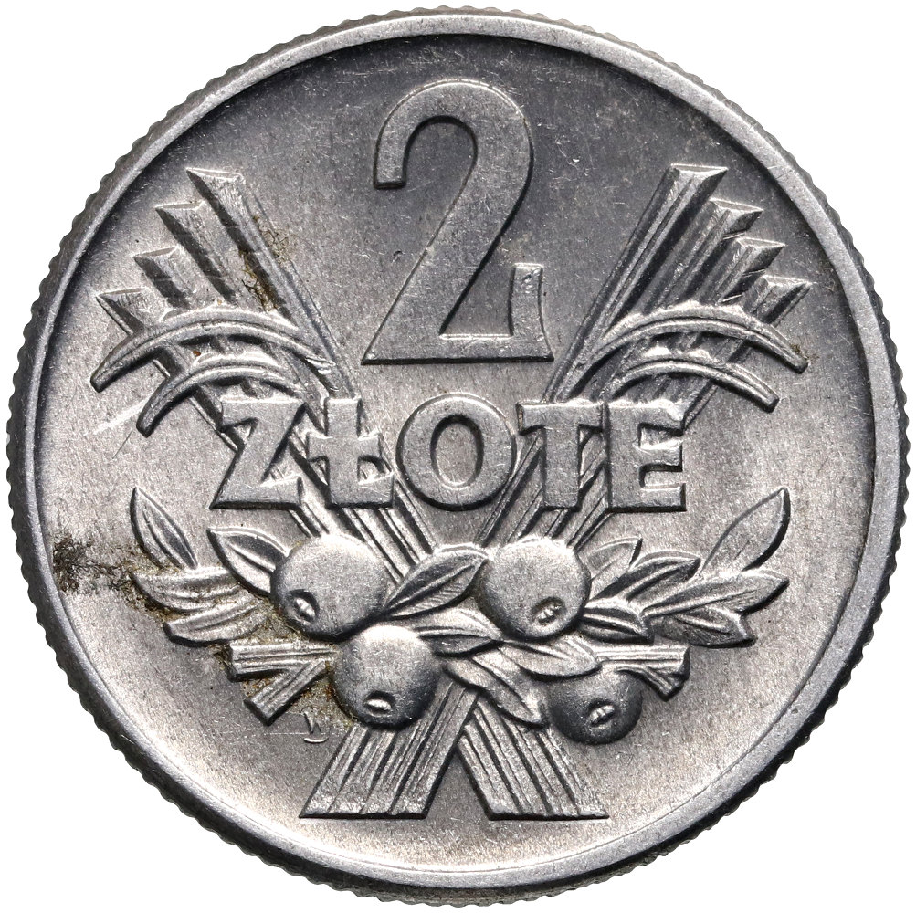 Polska, PRL, 2 złote 1958, Jagody