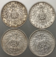 B830. Niemcy, Prusy, Wilhelm II, 4 x 2 marki  1904-1905 A, Berlin
