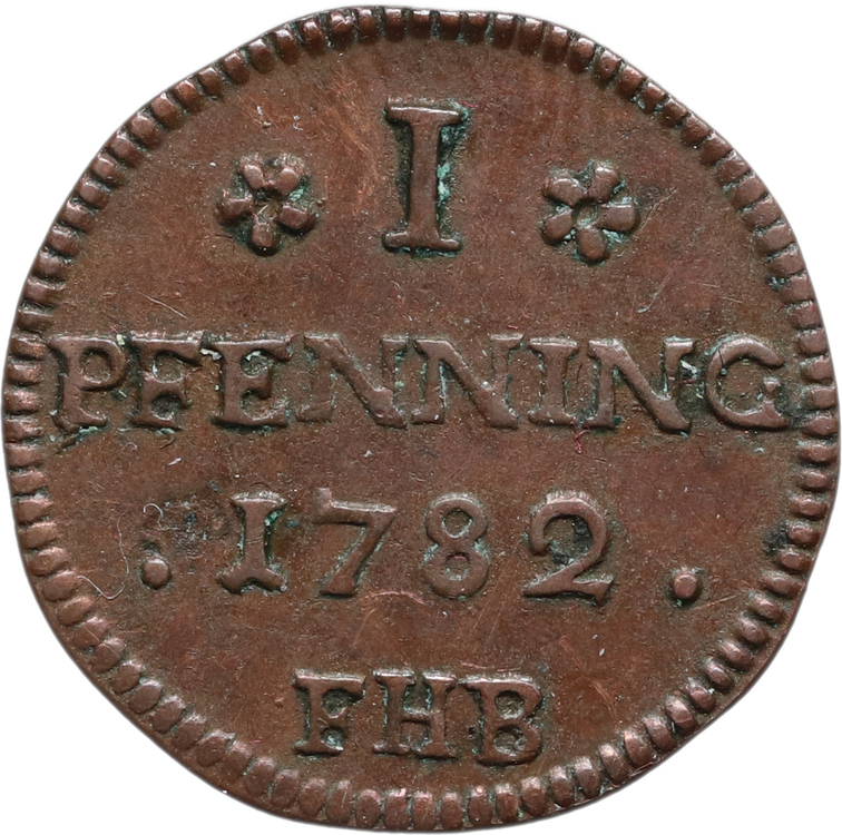 Niemcy, Rostock, 1 Pfenning 1782