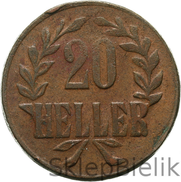 NIEMIECKA AFRYKA WSCHODNIA - 20 HELLER - 1916